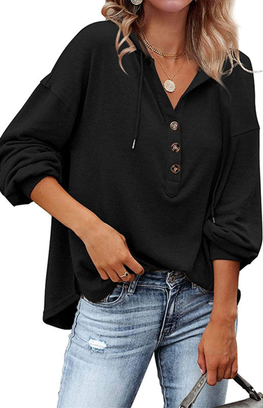Women's Cardigan Hoodie Casual Loose Solid Color Sweatshirt - THE QUEEN RUNWAY