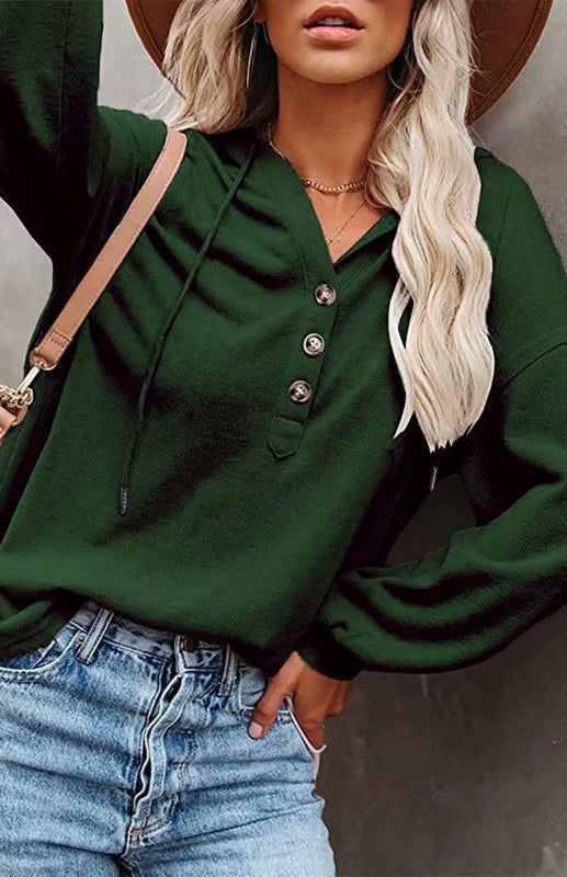 Women's Cardigan Hoodie Casual Loose Solid Color Sweatshirt - THE QUEEN RUNWAY