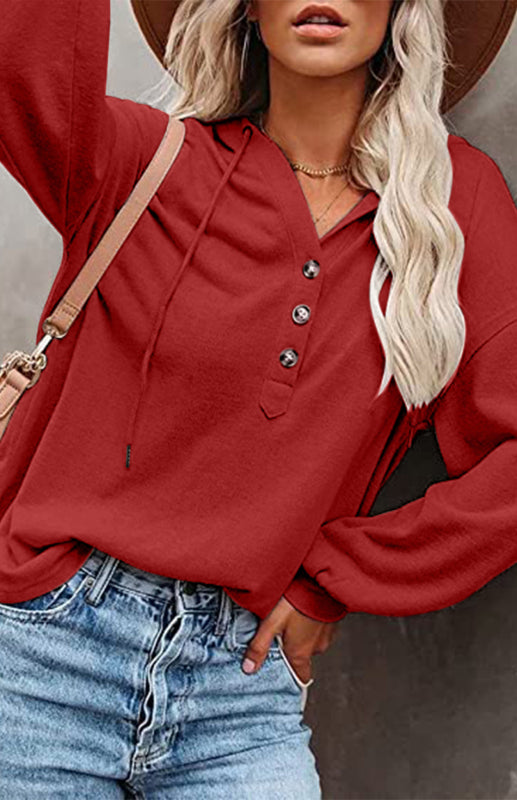 Women's Cardigan Hoodie Casual Loose Solid Color Sweatshirt - THE QUEEN RUNWAY