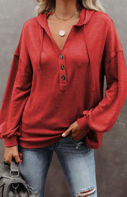 Women's Cardigan Hoodie Casual Loose Solid Color Sweatshirt - THE QUEEN RUNWAY
