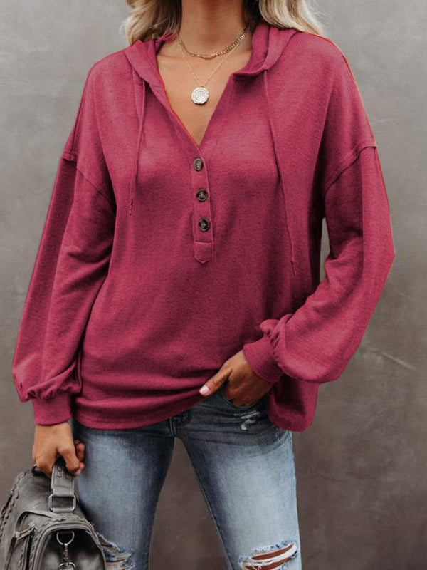 Women's Cardigan Hoodie Casual Loose Solid Color Sweatshirt - THE QUEEN RUNWAY