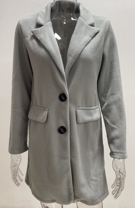 Autumn And Winter Leisure Long Sleeved Tweed Coat - THE QUEEN RUNWAY