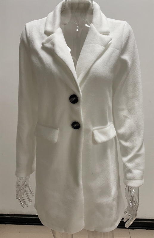 Autumn And Winter Leisure Long Sleeved Tweed Coat - THE QUEEN RUNWAY