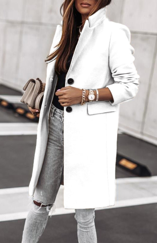 Autumn And Winter Leisure Long Sleeved Tweed Coat - THE QUEEN RUNWAY