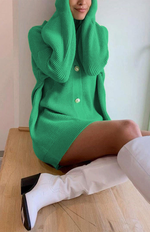 Candy Color Casual Loose Knit Button Cardigan - THE QUEEN RUNWAY