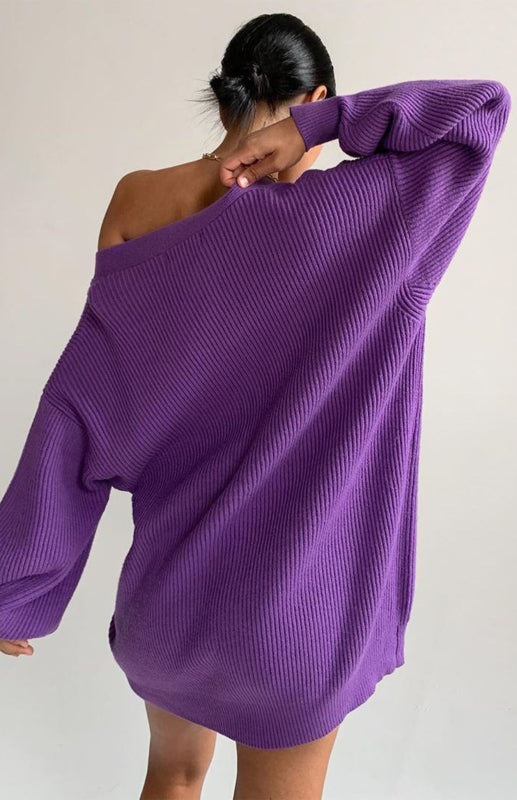 Candy Color Casual Loose Knit Button Cardigan - THE QUEEN RUNWAY