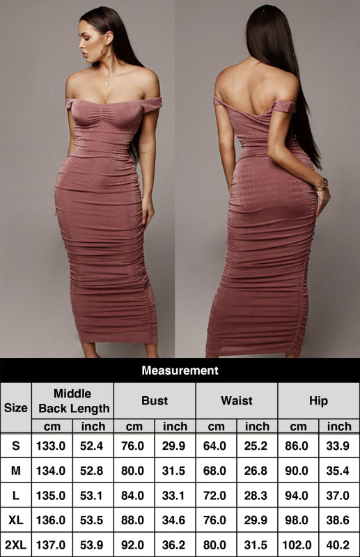 Sexy Off-the-shoulder Pleated DressTHE QUEEN RUNWAY