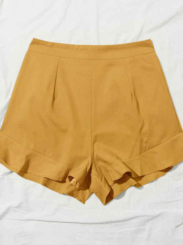 Women's lotus leaf edge loose casual shorts - THE QUEEN RUNWAY