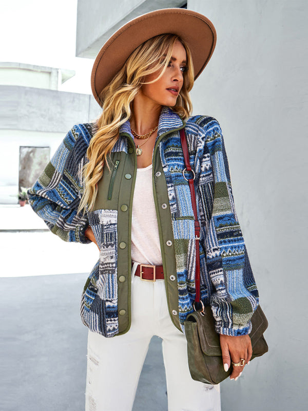 Women's Raglan Long Sleeve Printed Jacket - THE QUEEN RUNWAY