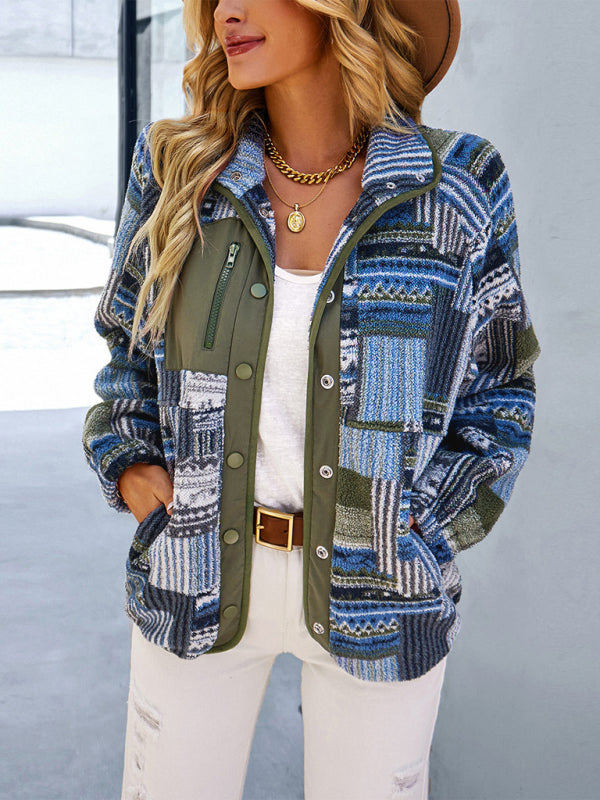 Women's Raglan Long Sleeve Printed Jacket - THE QUEEN RUNWAY