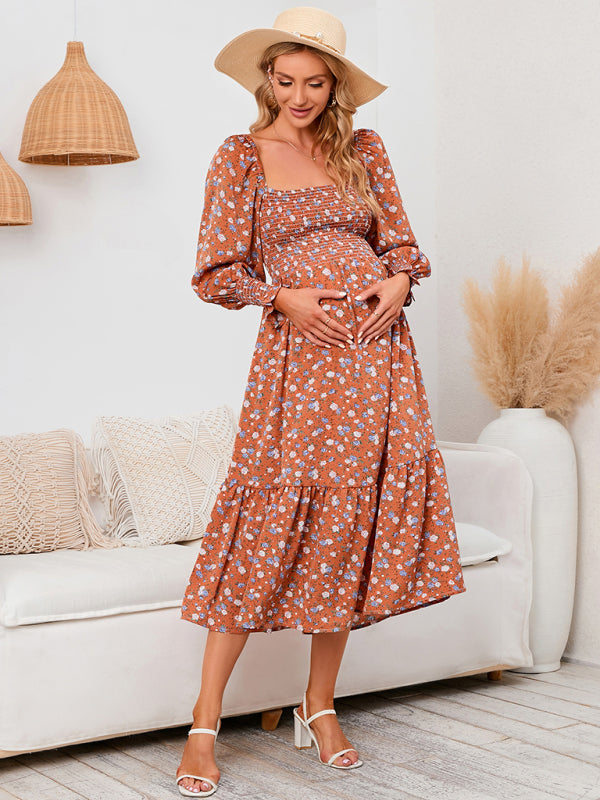 Women's chiffon dress small floral dresses - THE QUEEN RUNWAY