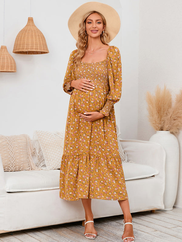 Women's chiffon dress small floral dresses - THE QUEEN RUNWAY