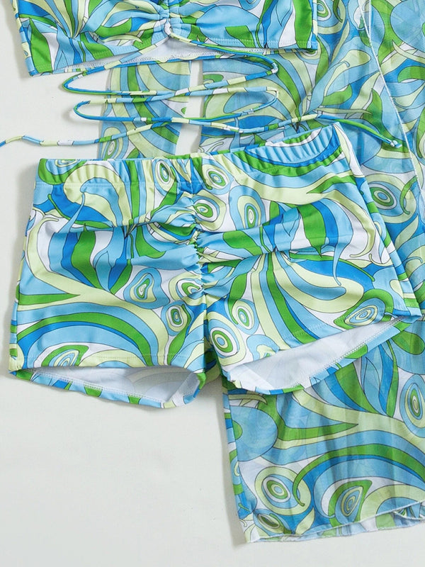 Women's Elevate Bra-sized Bikini Top And High-waist Bikini Bottom Set THE QUEEN RUNWAY