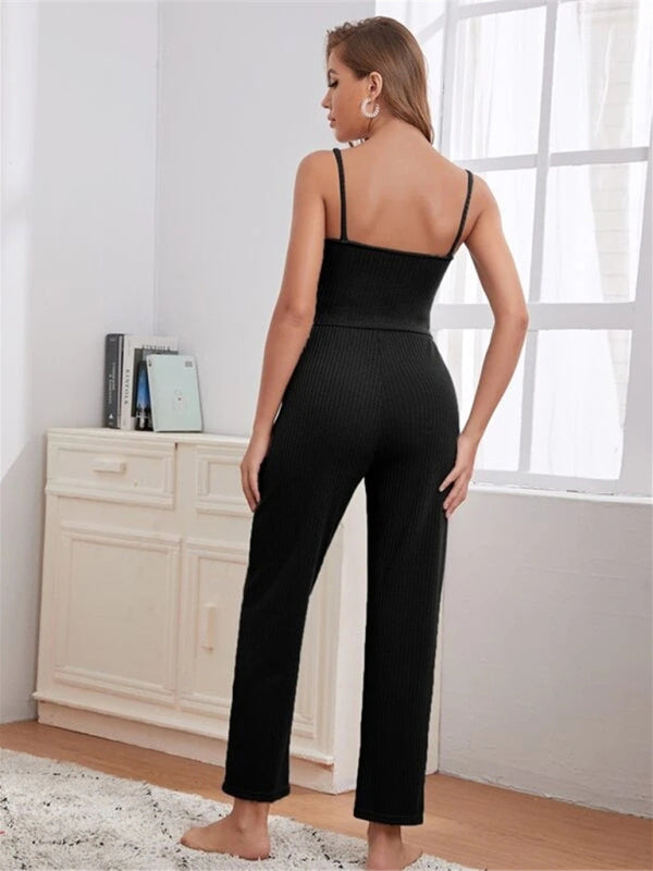 Loungewear Women's Waffle Knit Long Three-Piece SuitTHE QUEEN RUNWAY