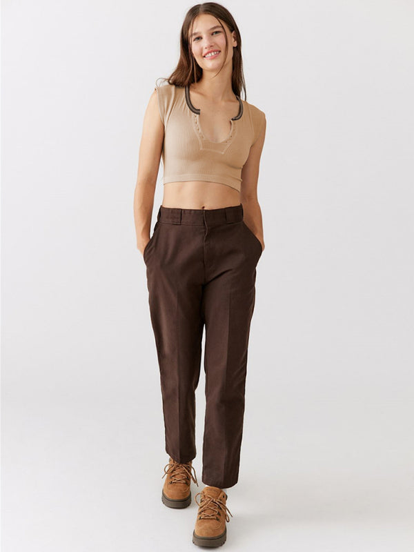 Women's V-neckline Cropped Baby Tee - THE QUEEN RUNWAY