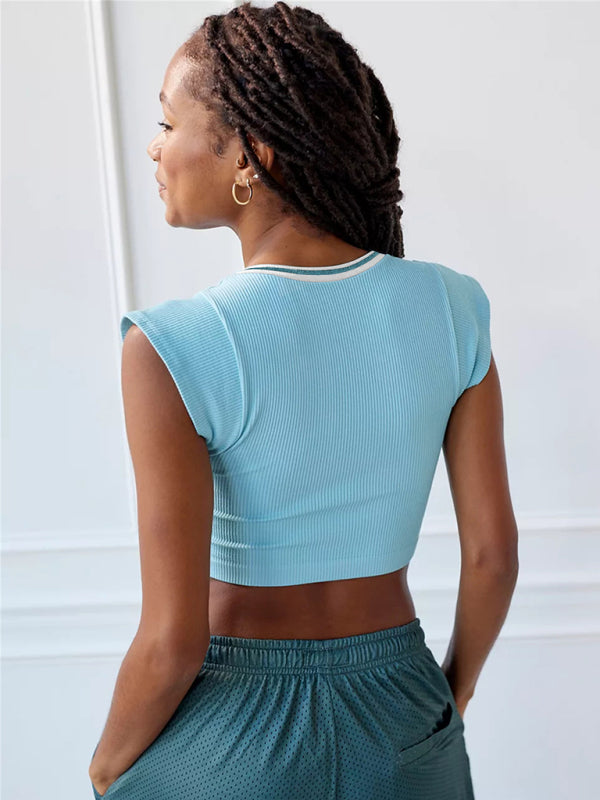 Women's V-neckline Cropped Baby Tee - THE QUEEN RUNWAY