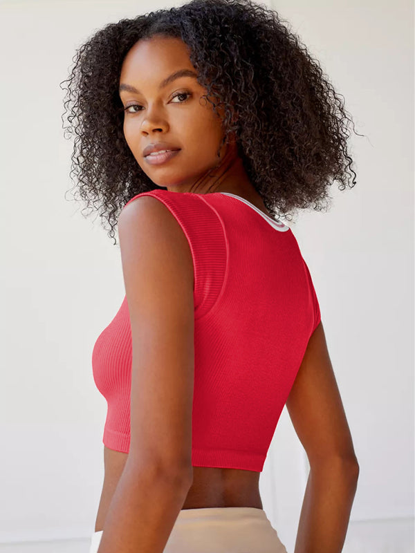 Women's V-neckline Cropped Baby Tee - THE QUEEN RUNWAY