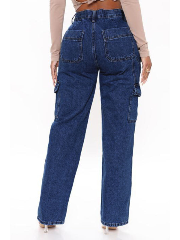 Women's Relaxed Cargo Jeans - THE QUEEN RUNWAY