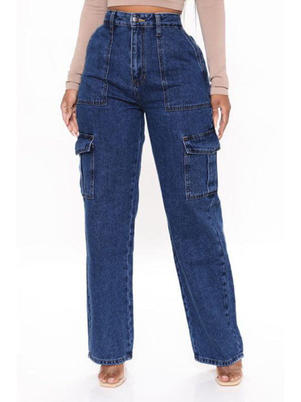 Women's Relaxed Cargo Jeans - THE QUEEN RUNWAY