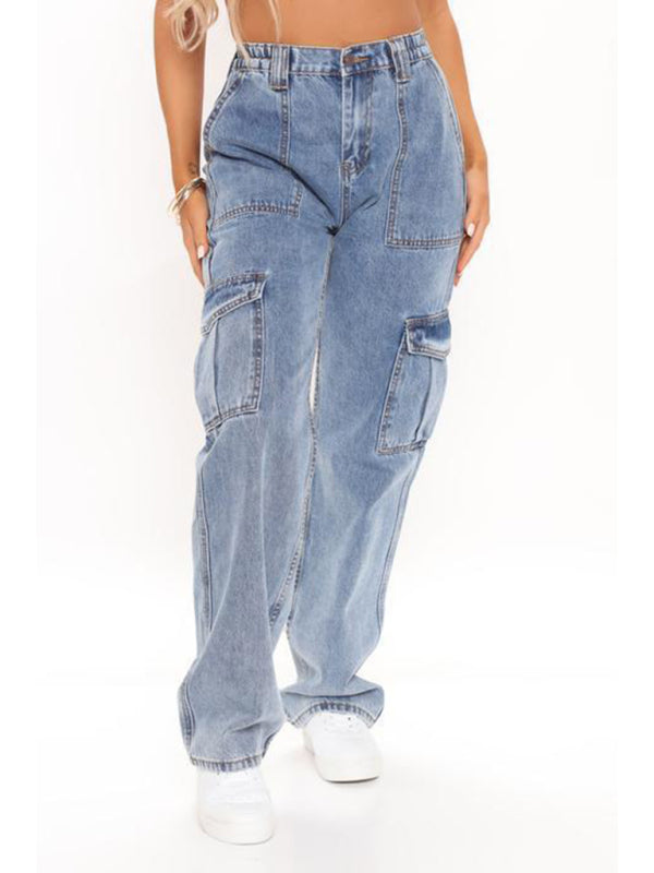 Women's Relaxed Cargo Jeans - THE QUEEN RUNWAY
