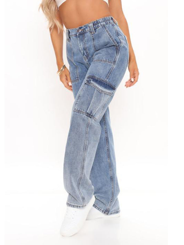 Women's Relaxed Cargo Jeans - THE QUEEN RUNWAY