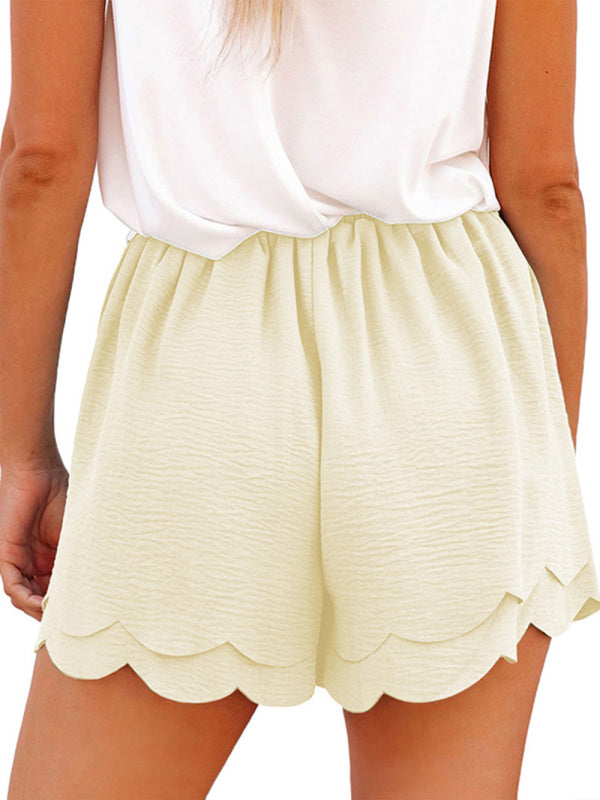 Women's Layered Petal Butterfly End Waist Lounge Short with Belt - THE QUEEN RUNWAY