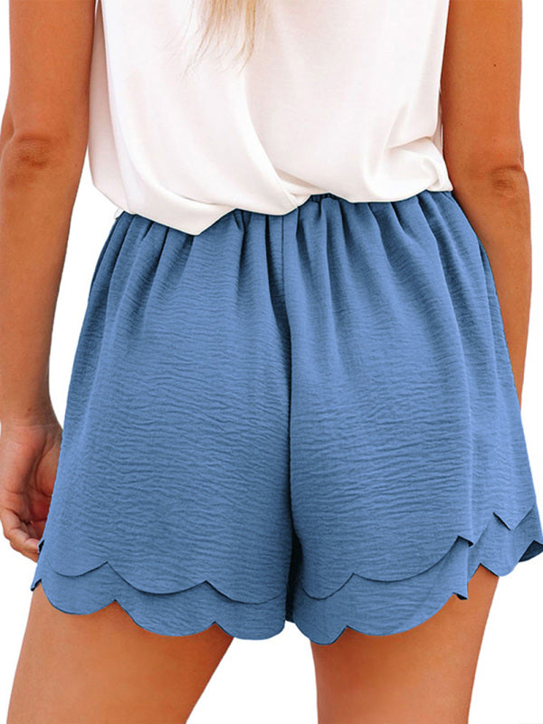 Women's Layered Petal Butterfly End Waist Lounge Short with Belt - THE QUEEN RUNWAY