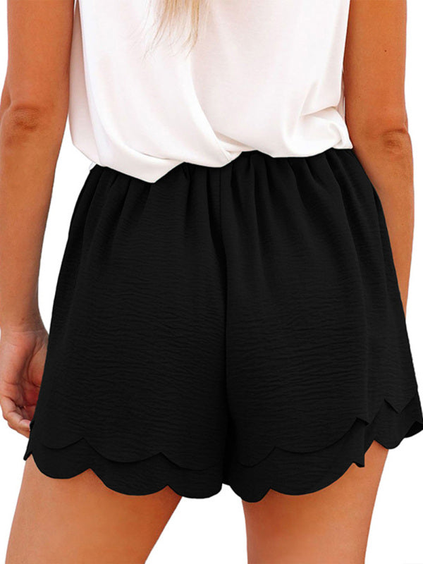 Women's Layered Petal Butterfly End Waist Lounge Short with Belt - THE QUEEN RUNWAY
