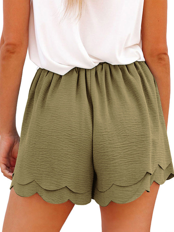 Women's Layered Petal Butterfly End Waist Lounge Short with Belt - THE QUEEN RUNWAY