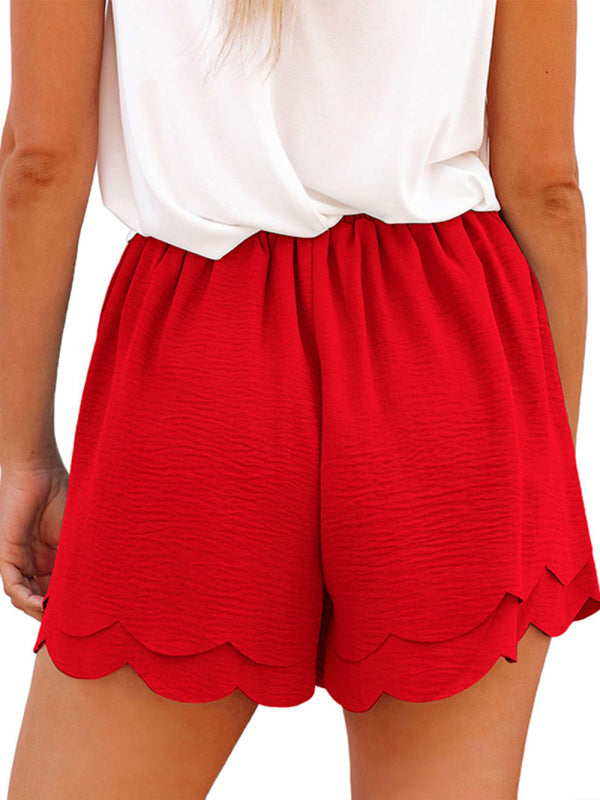 Women's Layered Petal Butterfly End Waist Lounge Short with Belt - THE QUEEN RUNWAY