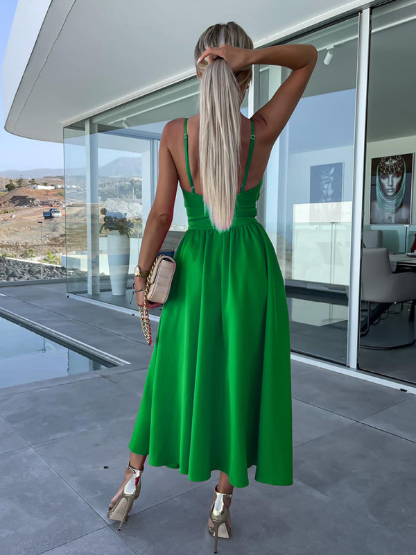 Women's Woven Sexy Suspender Fashion Ladies Dress Dress - THE QUEEN RUNWAY