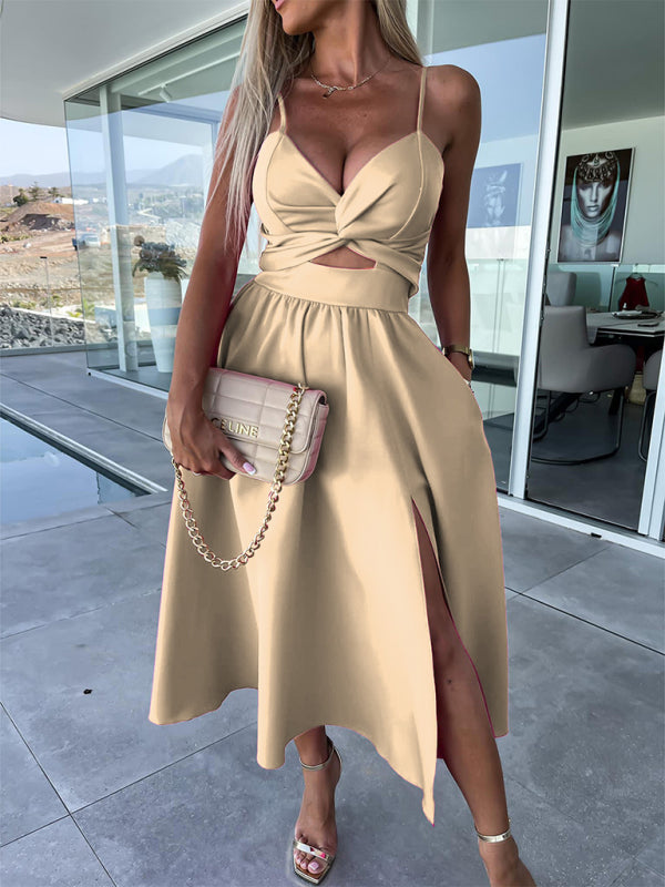 Women's Woven Sexy Suspender Fashion Ladies Dress Dress - THE QUEEN RUNWAY