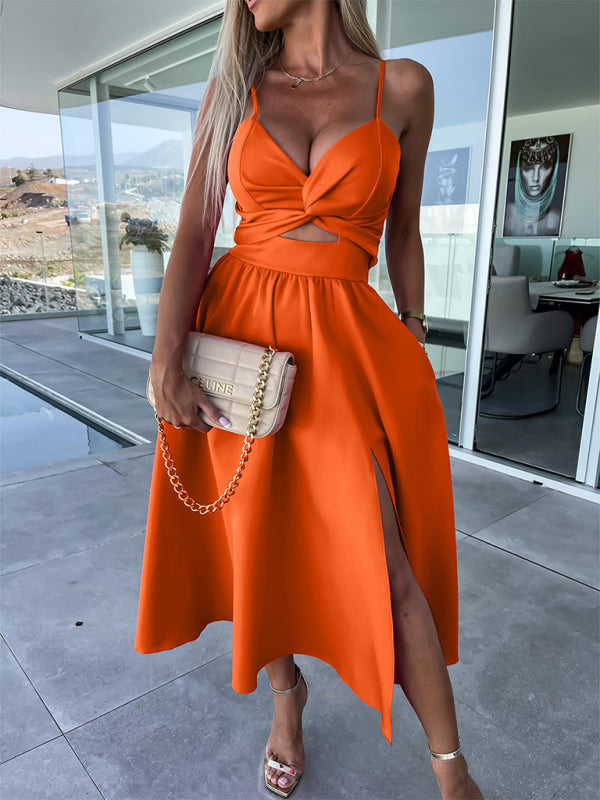 Women's Woven Sexy Suspender Fashion Ladies Dress Dress - THE QUEEN RUNWAY