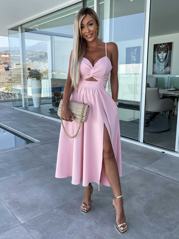 Women's Woven Sexy Suspender Fashion Ladies Dress Dress - THE QUEEN RUNWAY