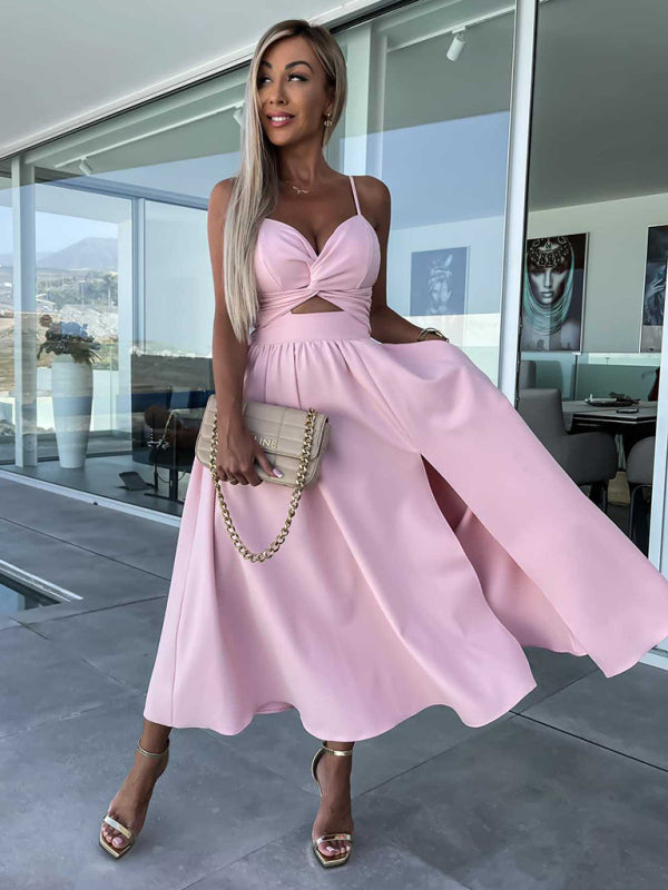 Women's Woven Sexy Suspender Fashion Ladies Dress Dress - THE QUEEN RUNWAY