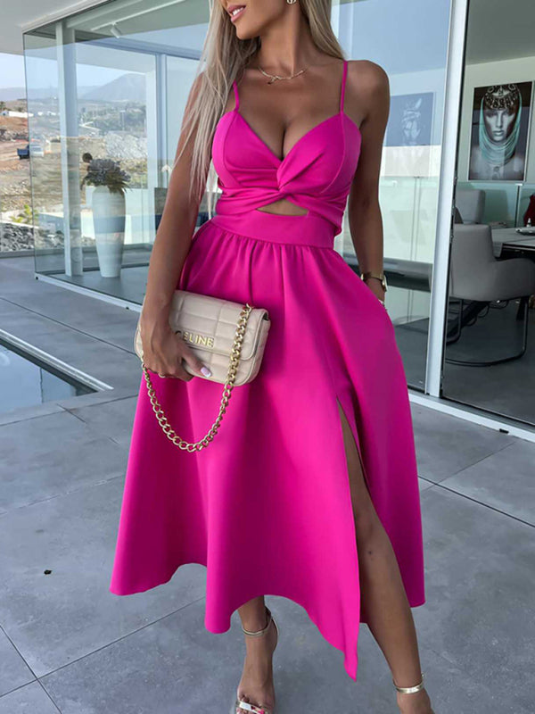 Women's Woven Sexy Suspender Fashion Ladies Dress Dress - THE QUEEN RUNWAY