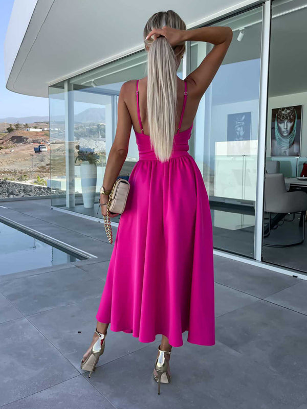 Women's Woven Sexy Suspender Fashion Ladies Dress Dress - THE QUEEN RUNWAY
