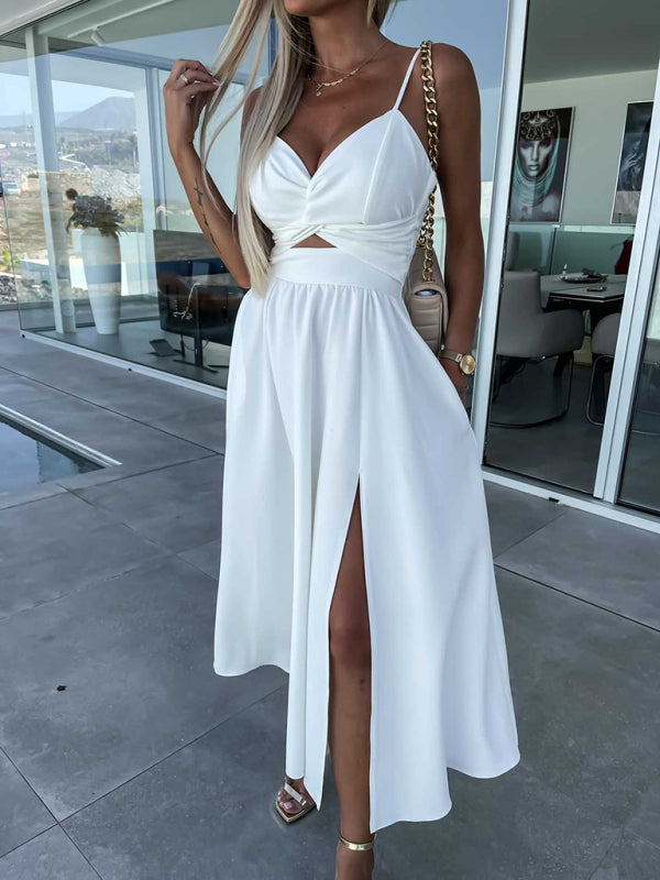 Women's Woven Sexy Suspender Fashion Ladies Dress Dress - THE QUEEN RUNWAY
