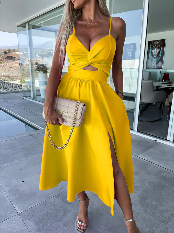 Women's Woven Sexy Suspender Fashion Ladies Dress Dress - THE QUEEN RUNWAY