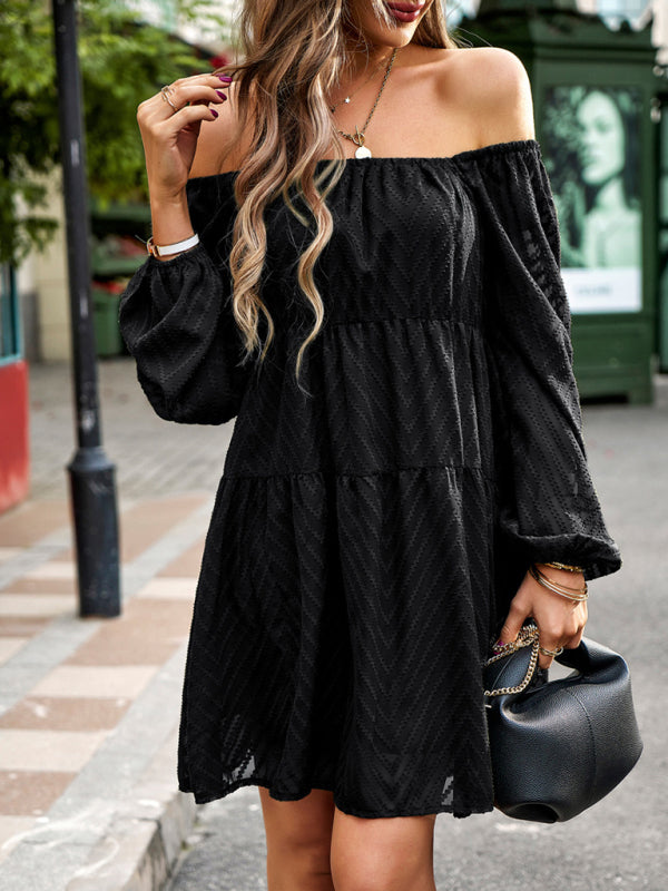 Temperament elegant long sleeve waist dress - THE QUEEN RUNWAY