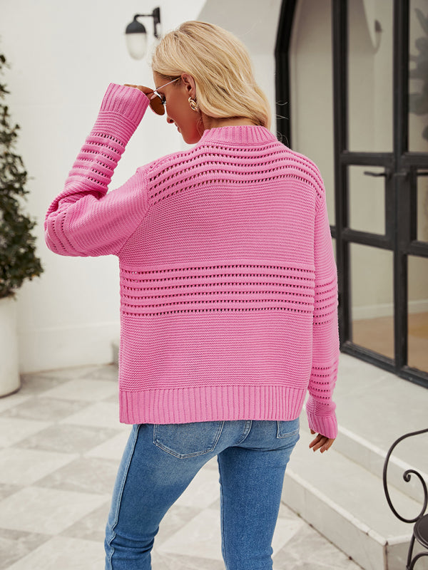 Pullover Sweater Striped Women's Knitwear Fashion Sweater - THE QUEEN RUNWAY