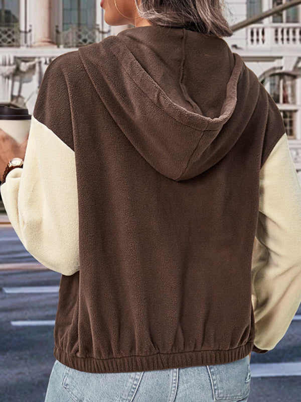 Women's autumn and winter new style polar fleece zipper cardigan jacket - THE QUEEN RUNWAY