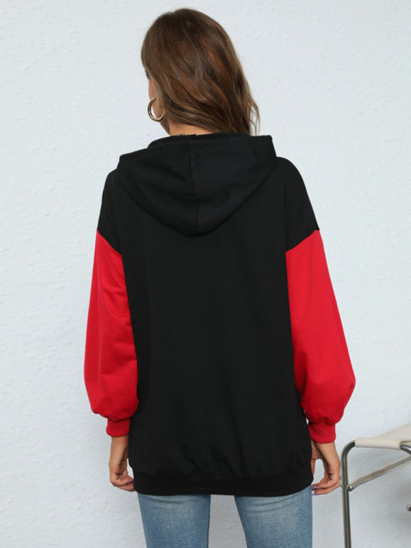 Women's autumn winter alphabet hoodie - THE QUEEN RUNWAY