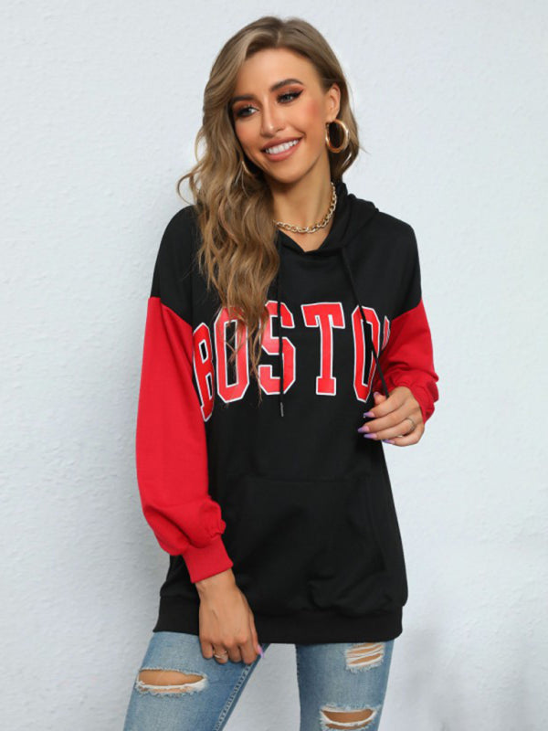 Women's autumn winter alphabet hoodie - THE QUEEN RUNWAY
