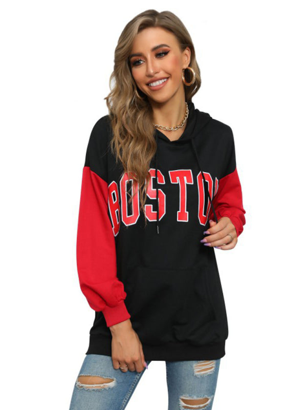 Women's autumn winter alphabet hoodie - THE QUEEN RUNWAY