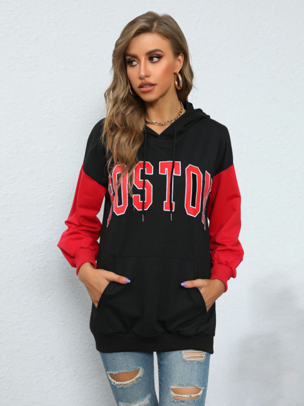 Women's autumn winter alphabet hoodie - THE QUEEN RUNWAY