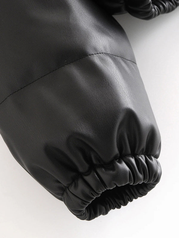 New style stand collar single breasted slim fit padded coat - THE QUEEN RUNWAY