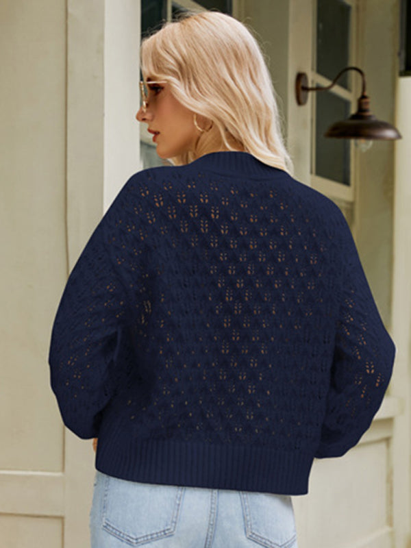 New women's design loose round neck pullover sweater - THE QUEEN RUNWAY