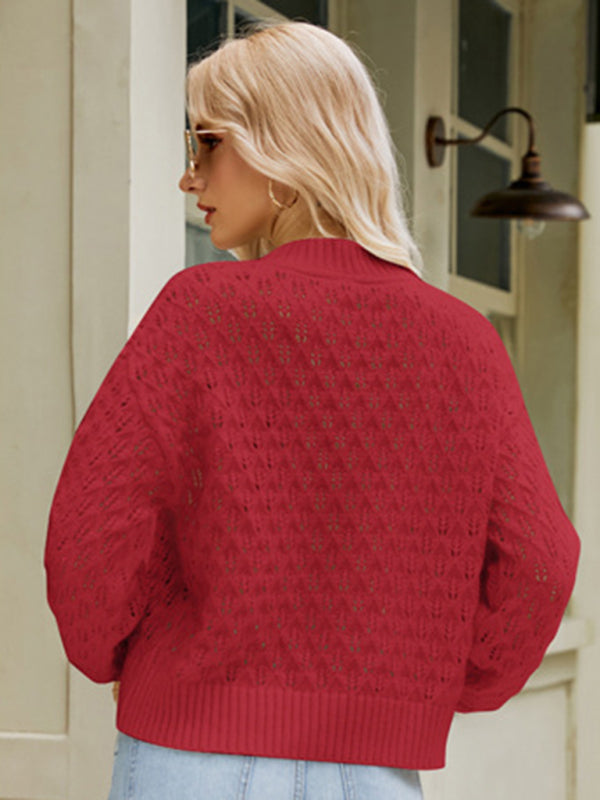 New women's design loose round neck pullover sweater - THE QUEEN RUNWAY