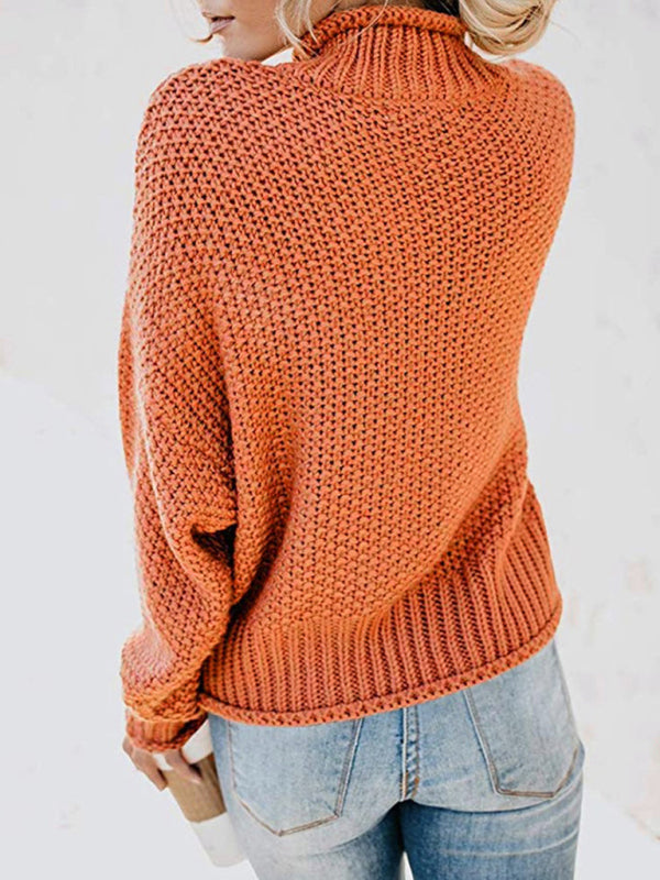 New Fashionable Contrast Color Knitted Sweater Cardigan Jacket Sweater - THE QUEEN RUNWAY